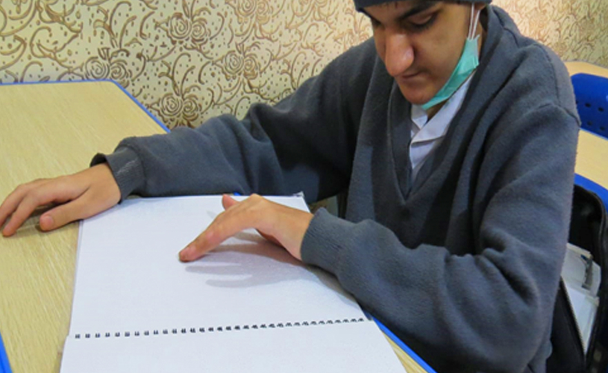 Braille reading activity